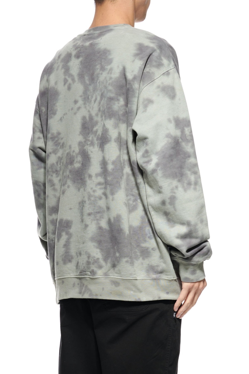 Green Men's Stussy Designs Tie Dye Crew Sweaters | AU0000834