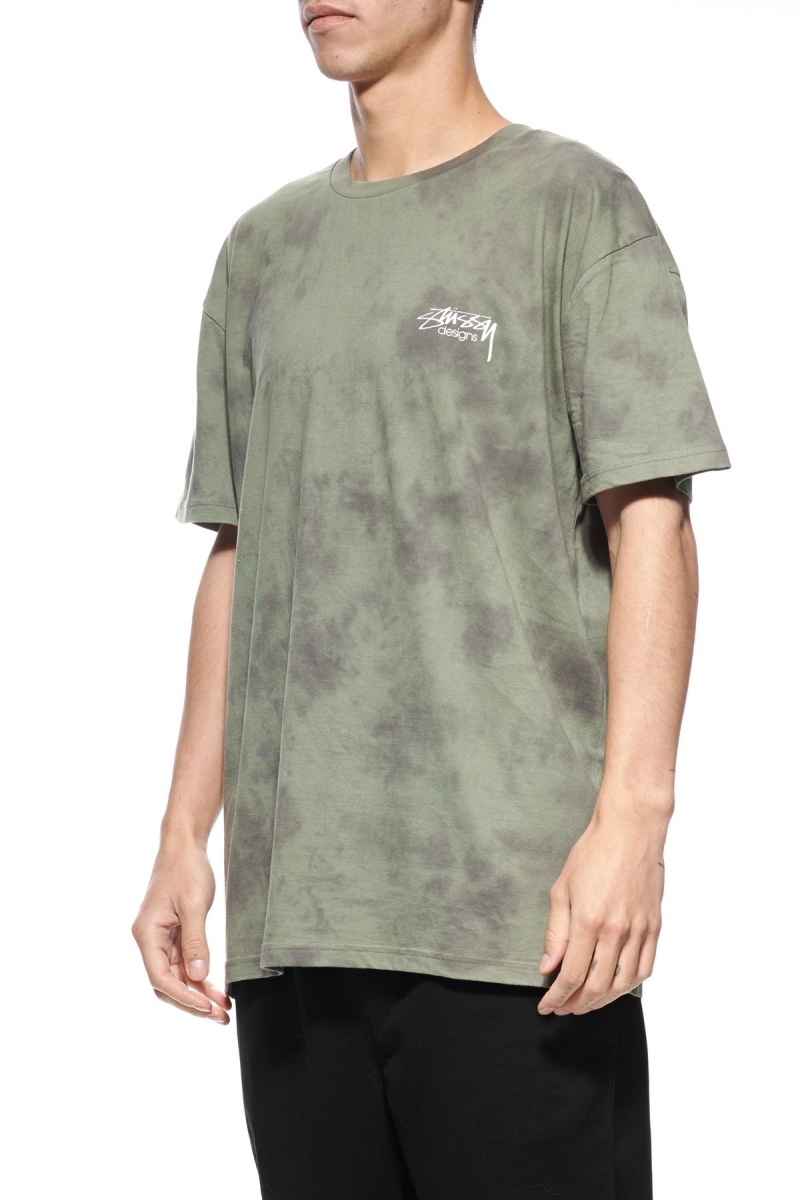 Green Men's Stussy Designs Tie Dye T Shirts | AU0000154