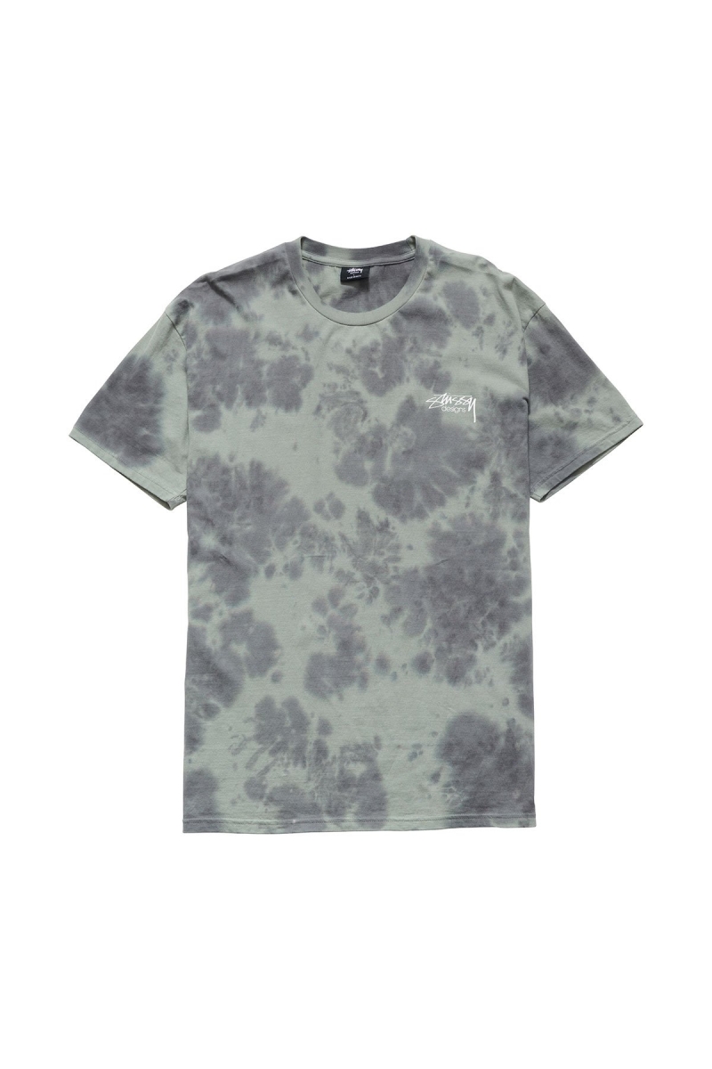 Green Men\'s Stussy Designs Tie Dye T Shirts | AU0000154