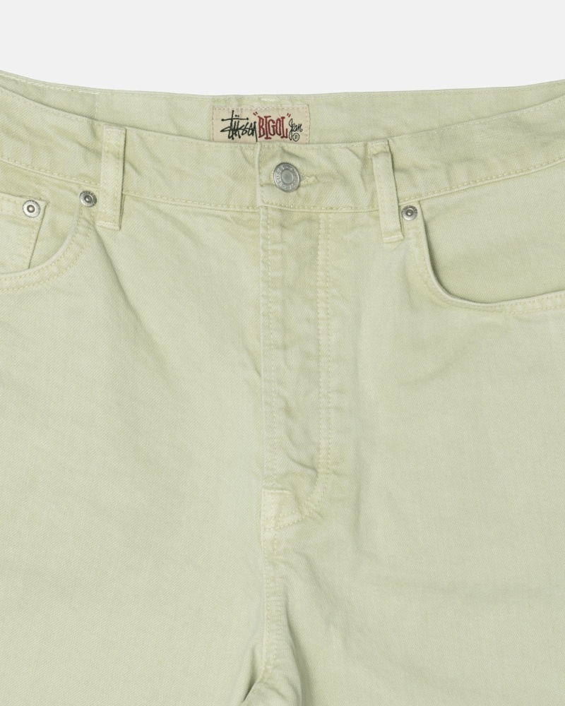 Green Men's Stussy Double Dye Big 'Ol Jeans | AU0000520