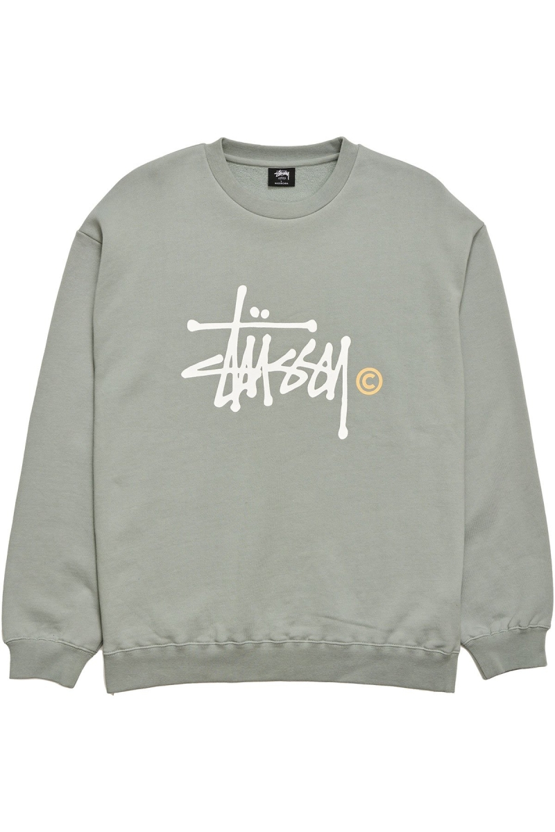 Green Men\'s Stussy Graffiti Crew Sweaters | AU0000837