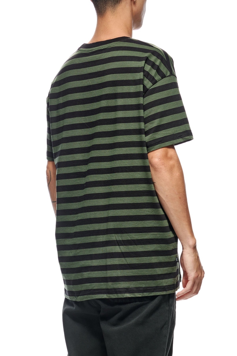 Green Men's Stussy International Stripe SS T Shirts | AU0000224