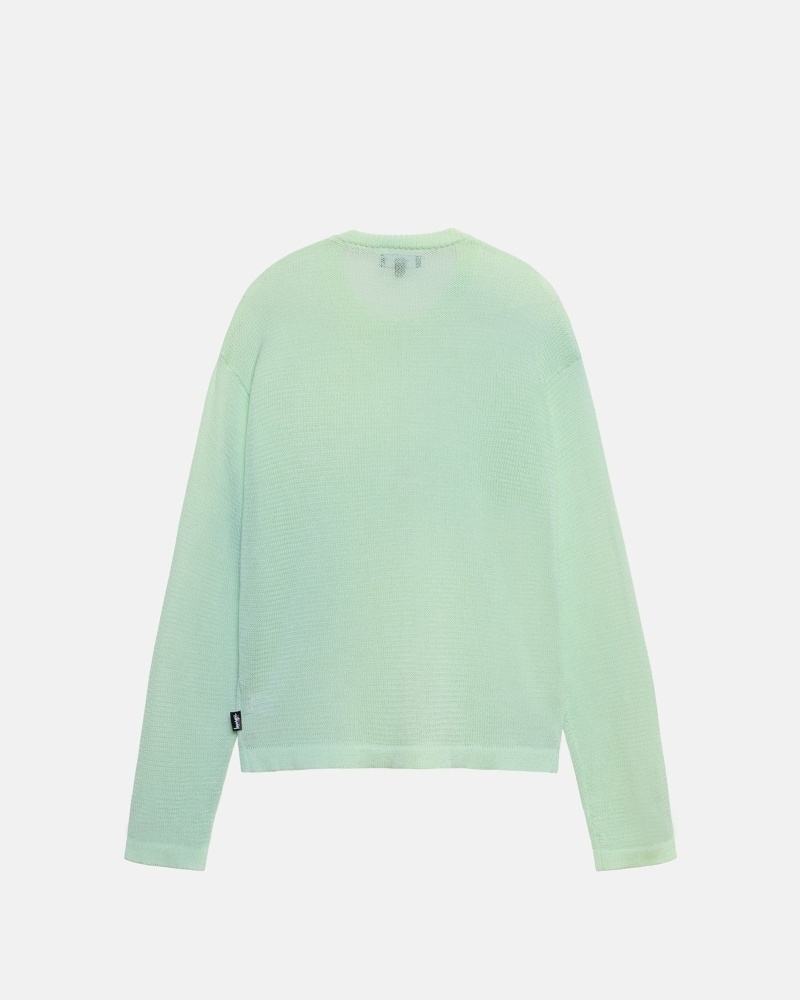 Green Men's Stussy Light Sensitive Knit Sweater | AU0000533