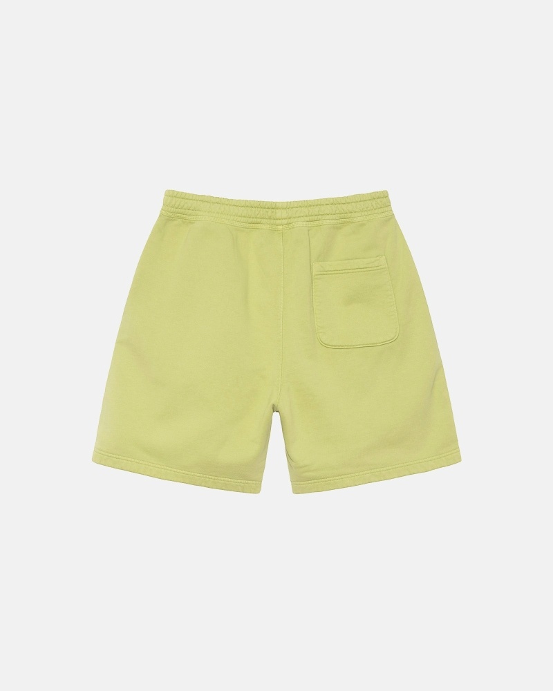 Green Men's Stussy Overdyed Stock Logo Shorts | AU0000657