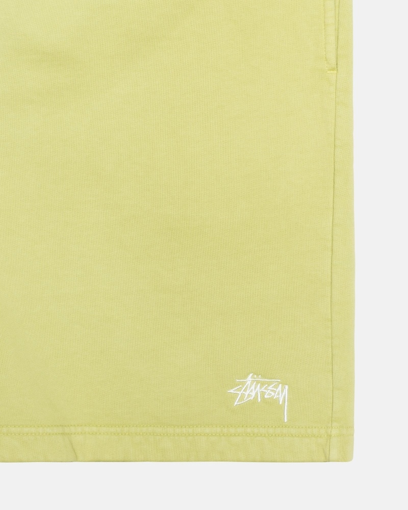 Green Men's Stussy Overdyed Stock Logo Shorts | AU0000657