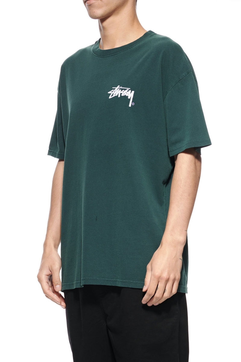 Green Men's Stussy Shadow Stock SS T Shirts | AU0000266