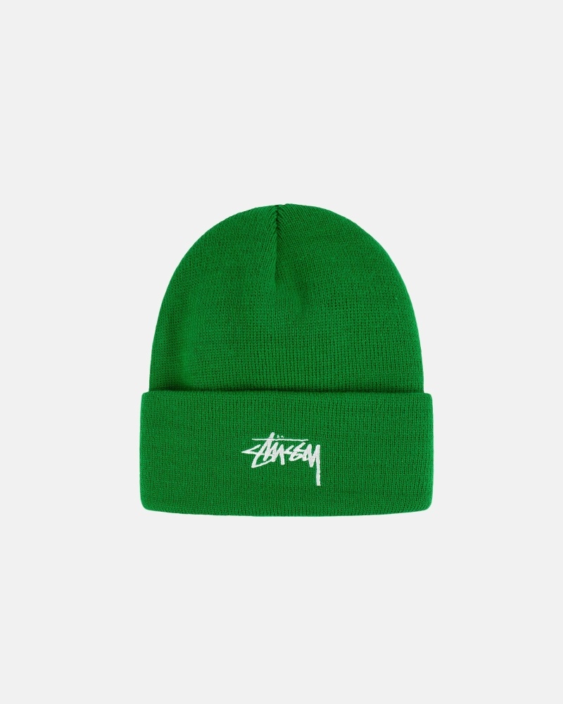 Green Men\'s Stussy Stock Cuff Beanie | AU0000485