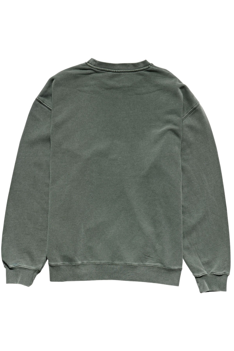 Green Men's Stussy Stock Shadow Crew Sweaters | AU0000854