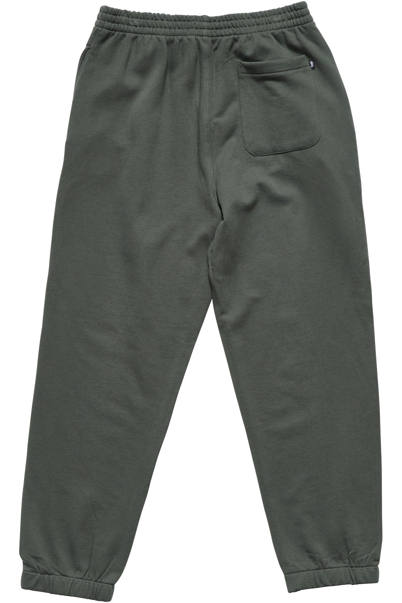 Green Men's Stussy Text Fleece Track Pants | AU0001007