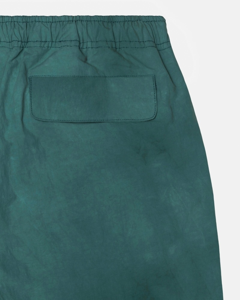 Green Men's Stussy Wave Dye Nylon Short Shorts | AU0000714