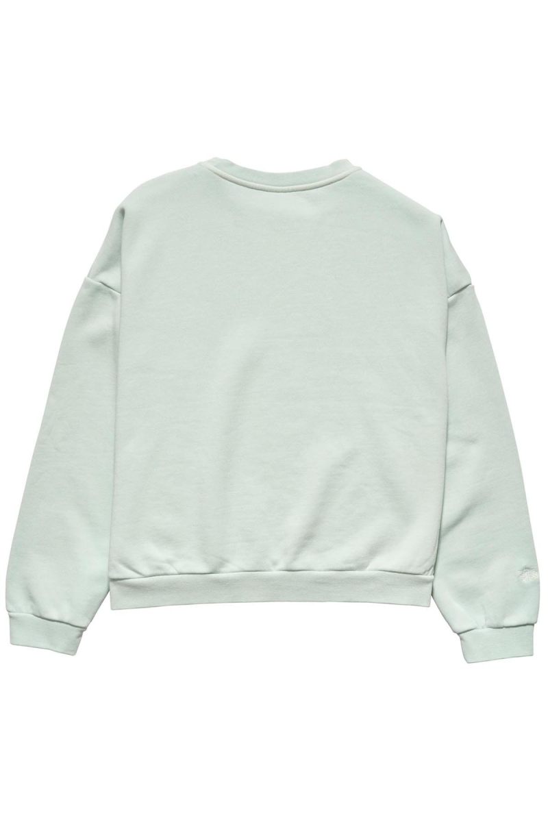 Green Women's Stussy Campus OS Crew Sweaters | AU0000822