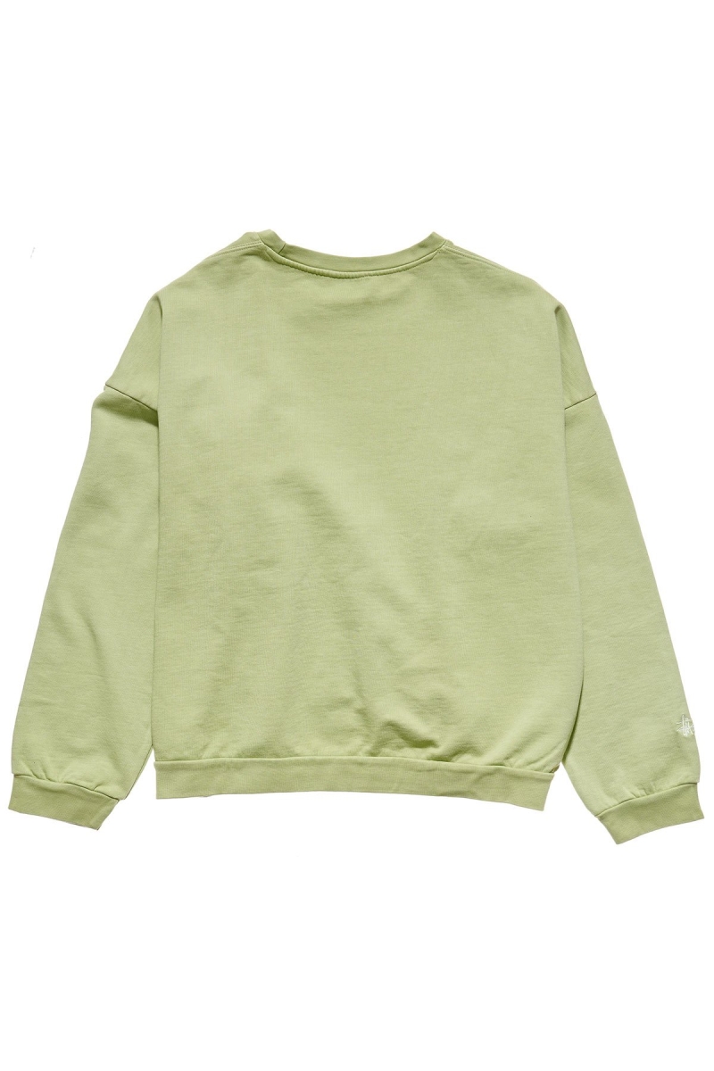 Green Women's Stussy City Circle OS Crew Sweaters | AU0000826