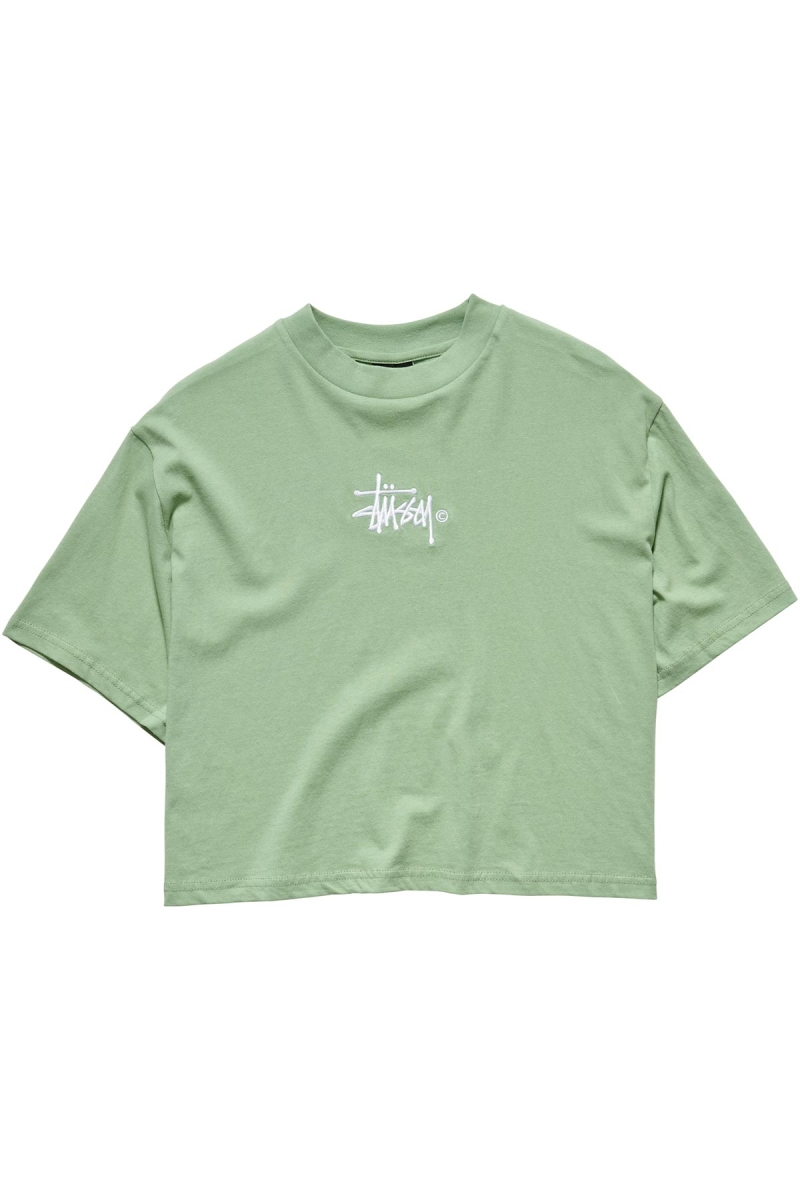 Green Women\'s Stussy Graffiti Boxy T Shirts | AU0000175