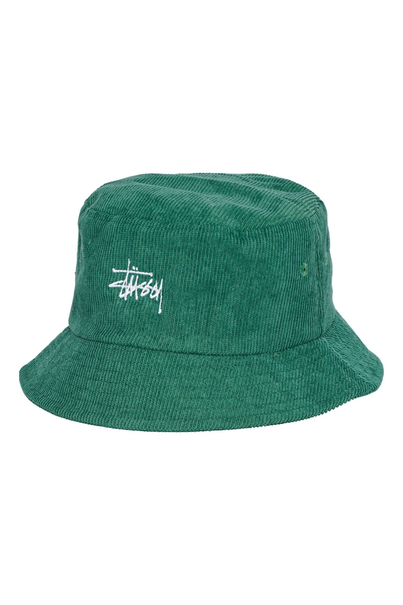 Green Women\'s Stussy Graffiti Cord Bucket Hats | AU0000443