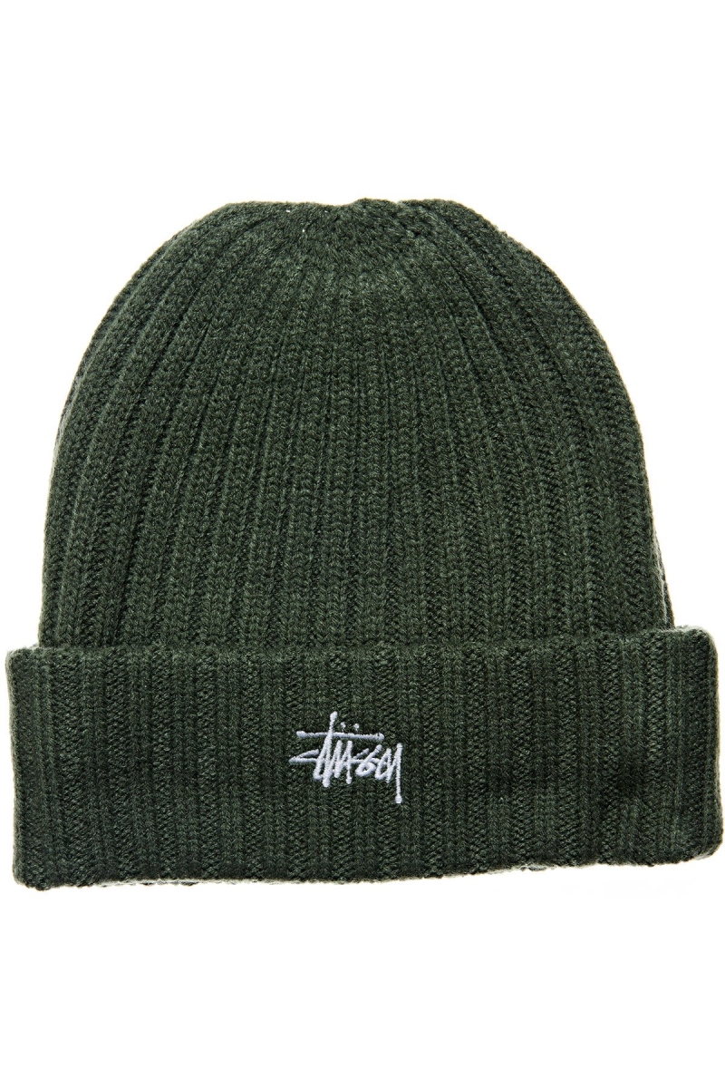 Green Women\'s Stussy Graffiti Rib Knit Beanie Hats | AU0000455