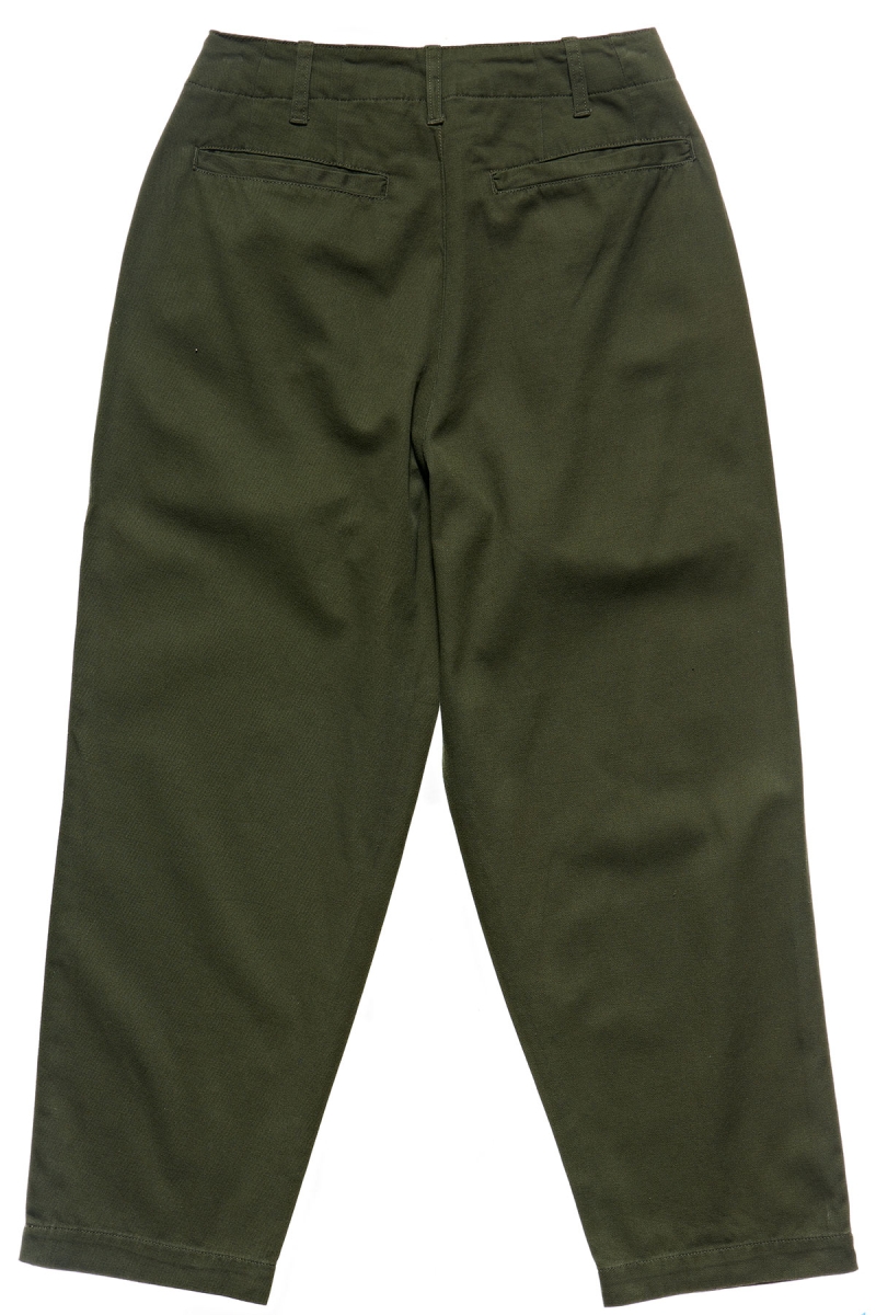 Green Women's Stussy Harlan Cropped Pleat Pants | AU0000559