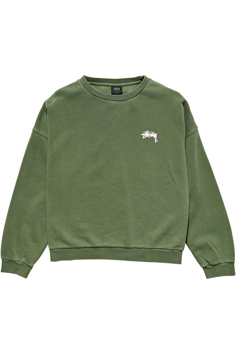 Green Women\'s Stussy Parkway OS Crew Sportswear | AU0000777