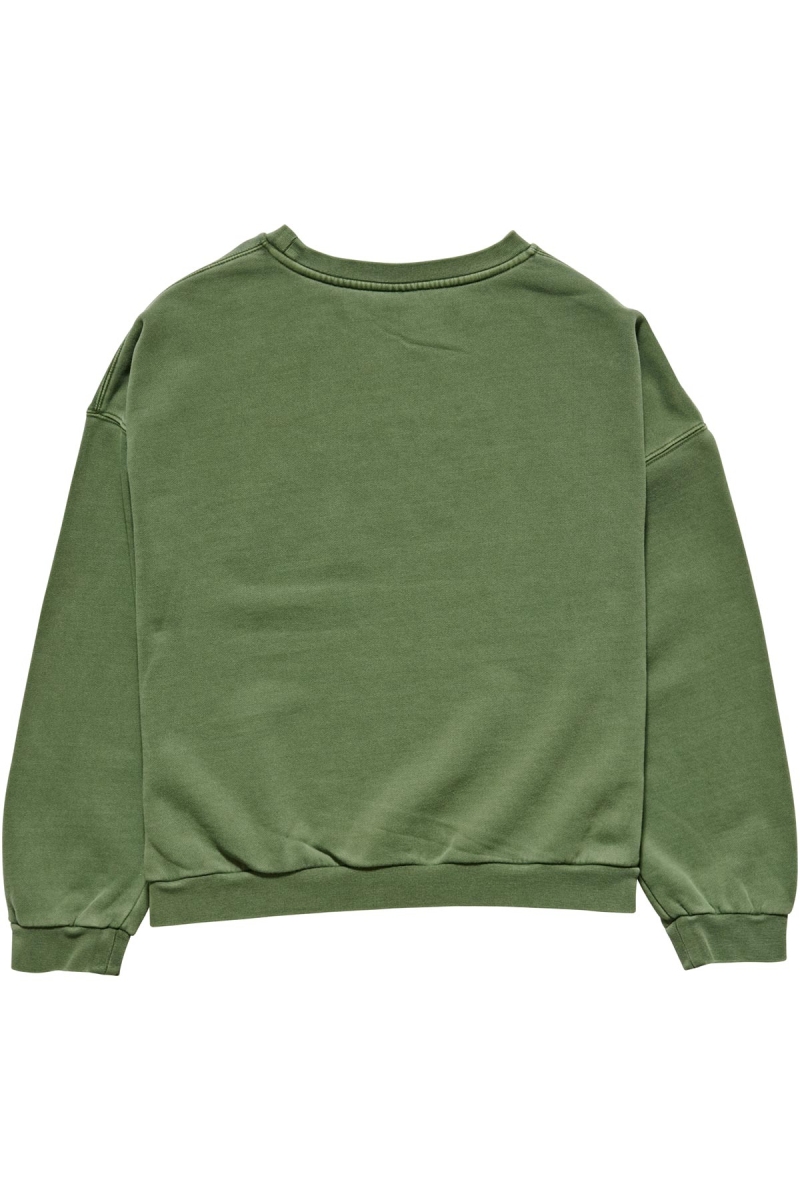 Green Women's Stussy Parkway OS Crew Sweaters | AU0000847