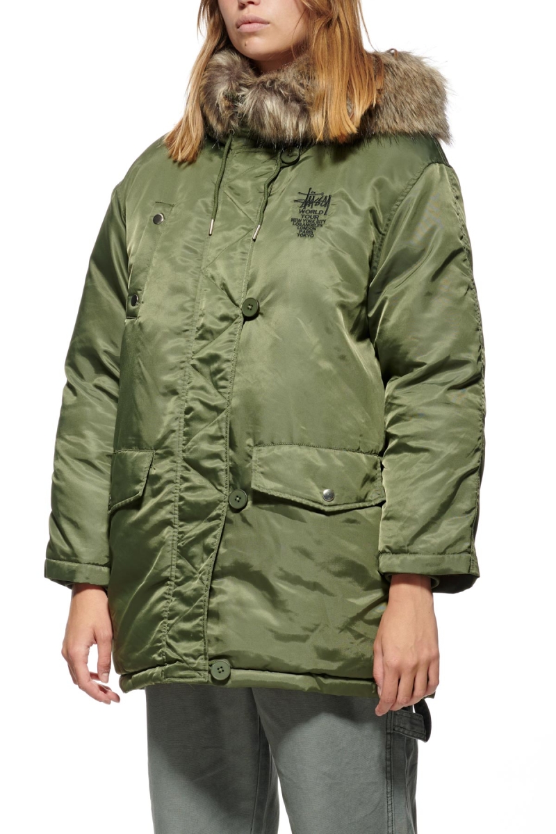 Green Women's Stussy Ryerson Military Jackets | AU0000356