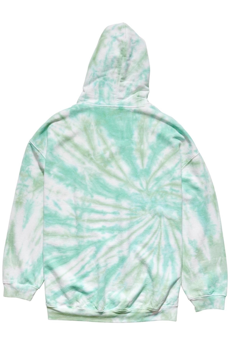 Green Women's Stussy Warped Tie Dye Hood Sportswear | AU0000804