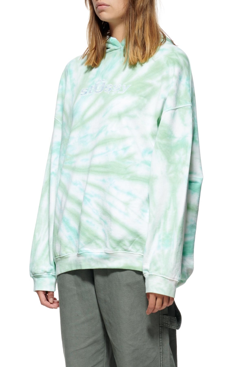 Green Women's Stussy Warped Tie Dye Hood Sportswear | AU0000804