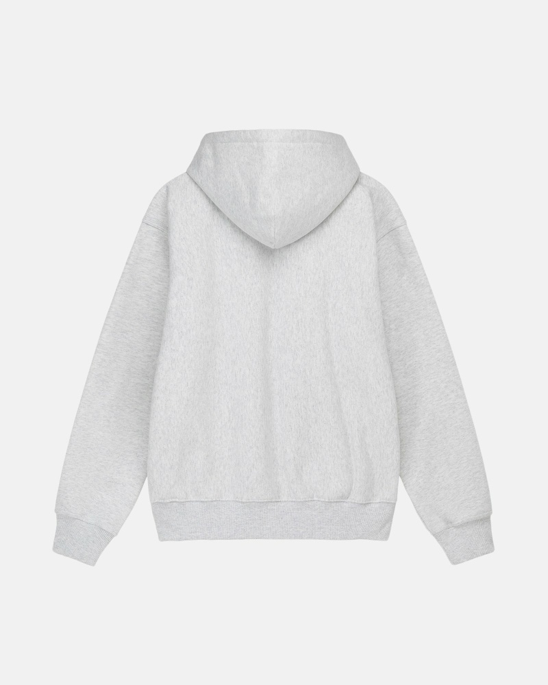 Grey Men's Stussy Block Sport Zip Hoodies | AU0000024