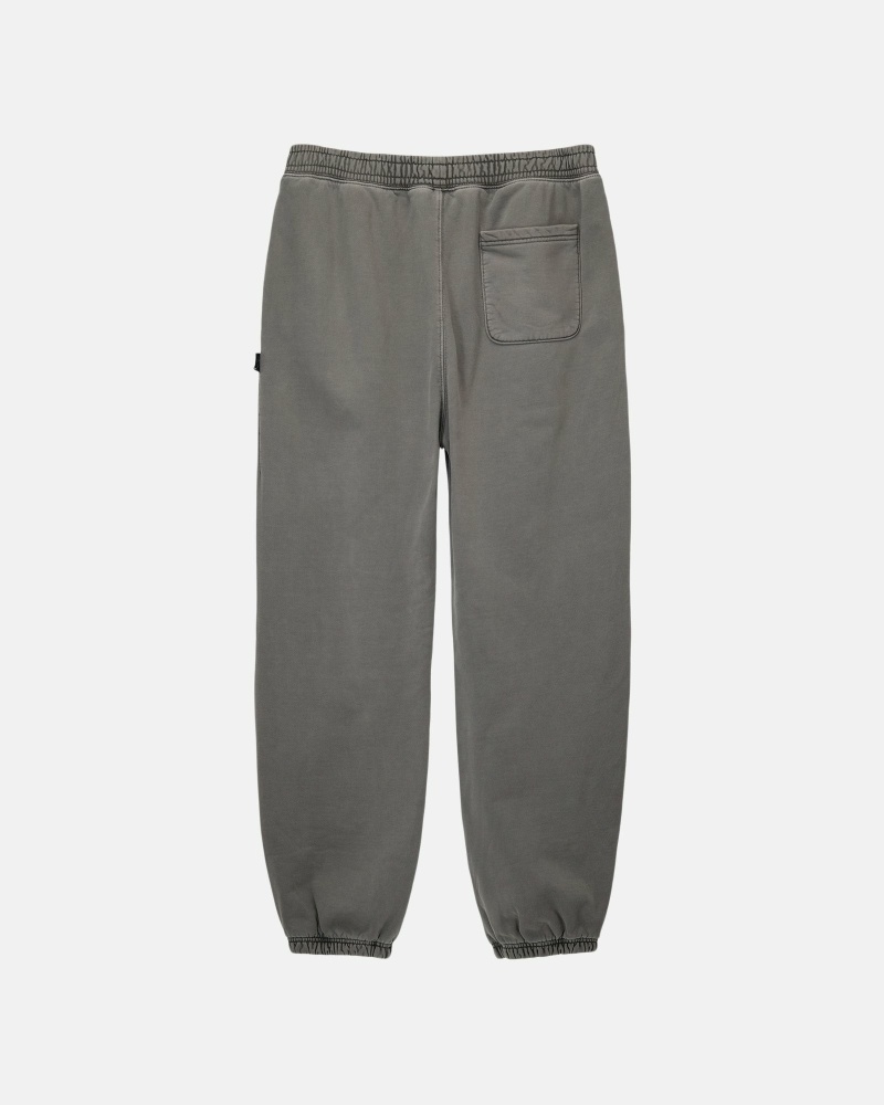 Grey Men's Stussy Pigment Dyed Fleece Pants | AU0000576