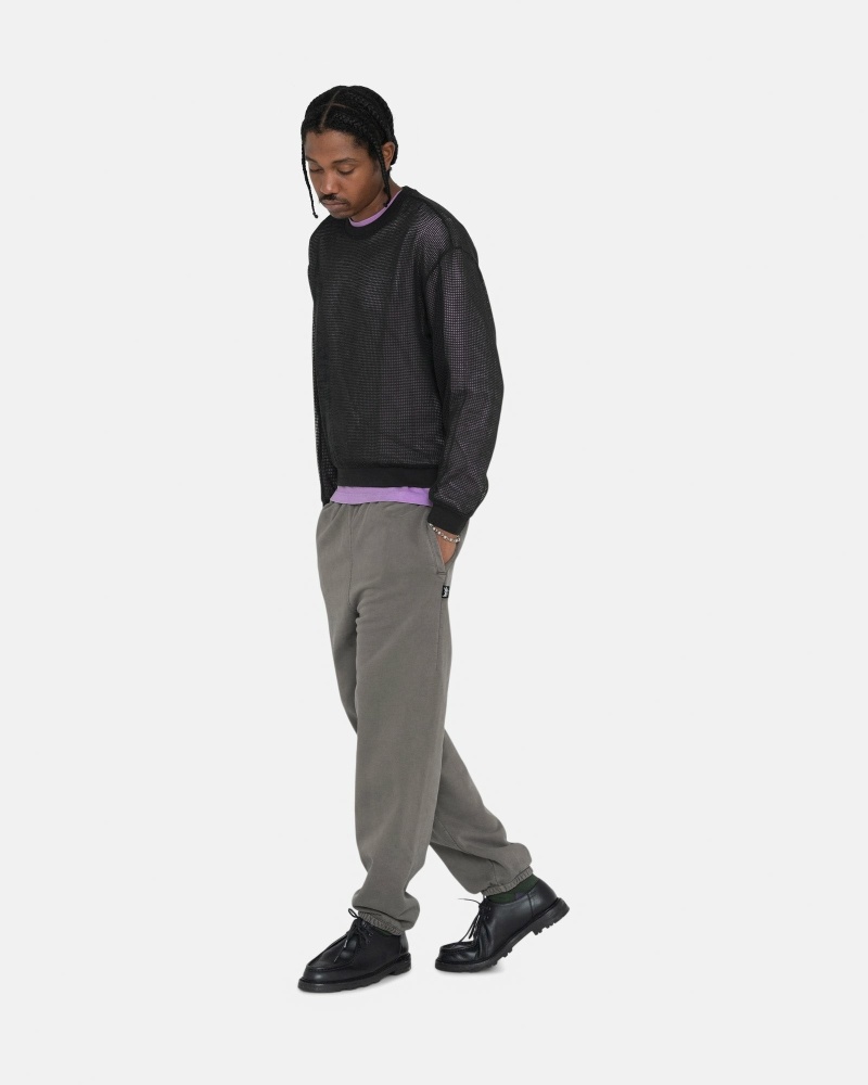 Grey Men's Stussy Pigment Dyed Fleece Pants | AU0000576