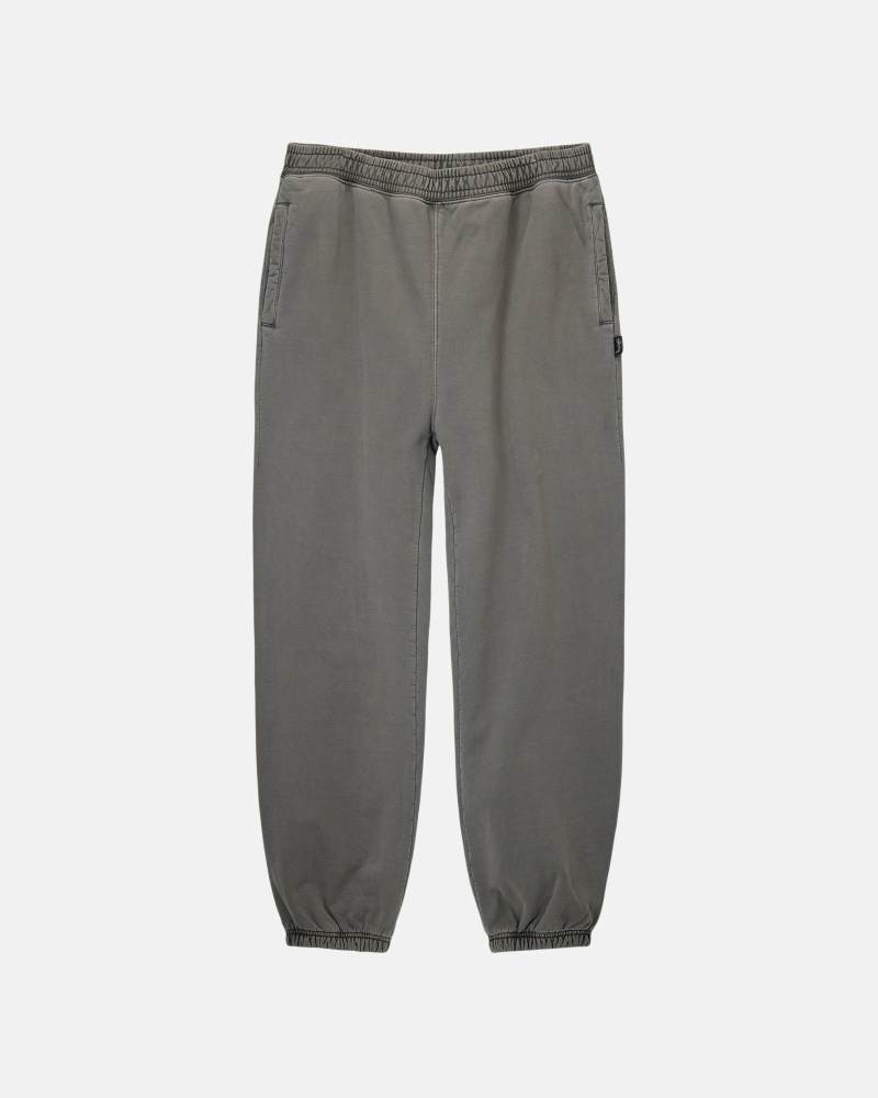 Grey Men\'s Stussy Pigment Dyed Fleece Pants | AU0000576