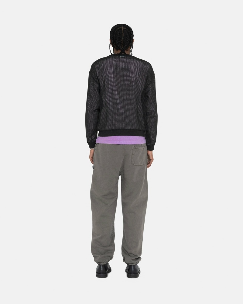 Grey Men's Stussy Pigment Dyed Fleece Pants | AU0000579