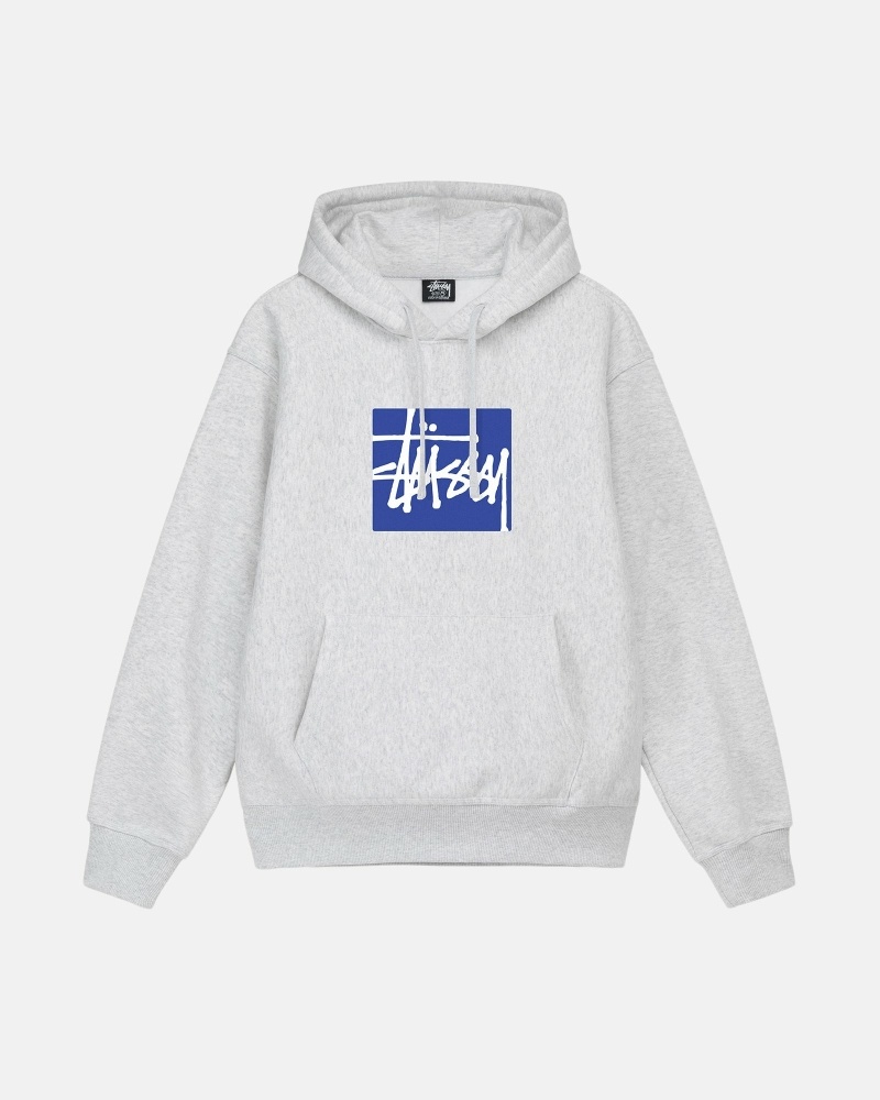 Grey Men\'s Stussy Stock Box Hoodies | AU0000076