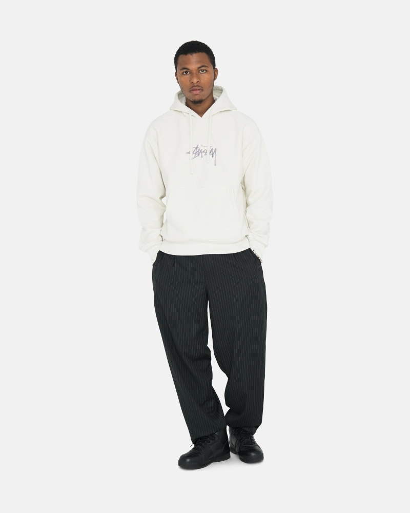 Grey Men's Stussy Stock Logo Applique Hoodies | AU0000078