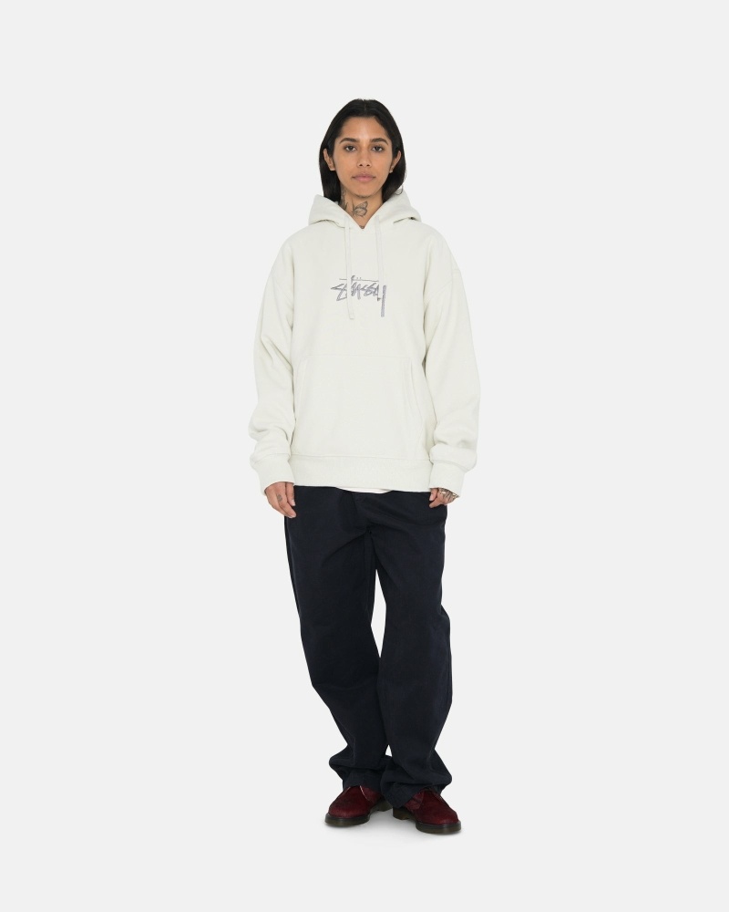 Grey Men's Stussy Stock Logo Applique Hoodies | AU0000078