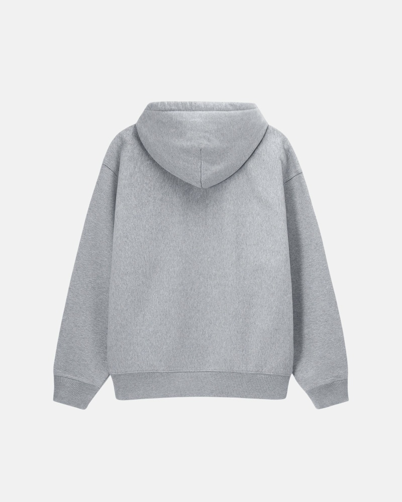 Grey Men's Stussy Stock Logo Hoodies | AU0000077