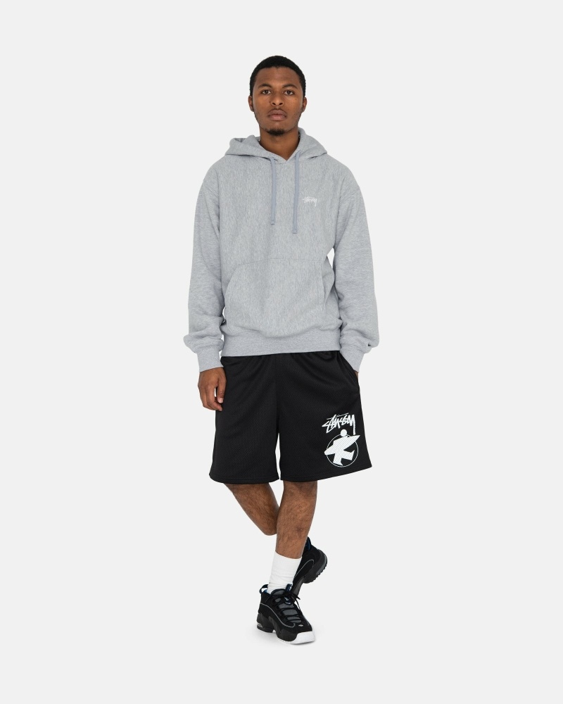 Grey Men's Stussy Stock Logo Hoodies | AU0000077