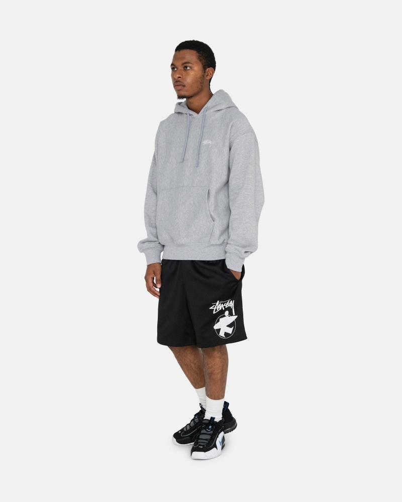 Grey Men's Stussy Stock Logo Hoodies | AU0000077