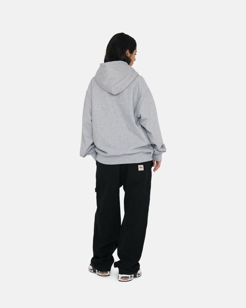 Grey Men's Stussy Stock Logo Hoodies | AU0000077