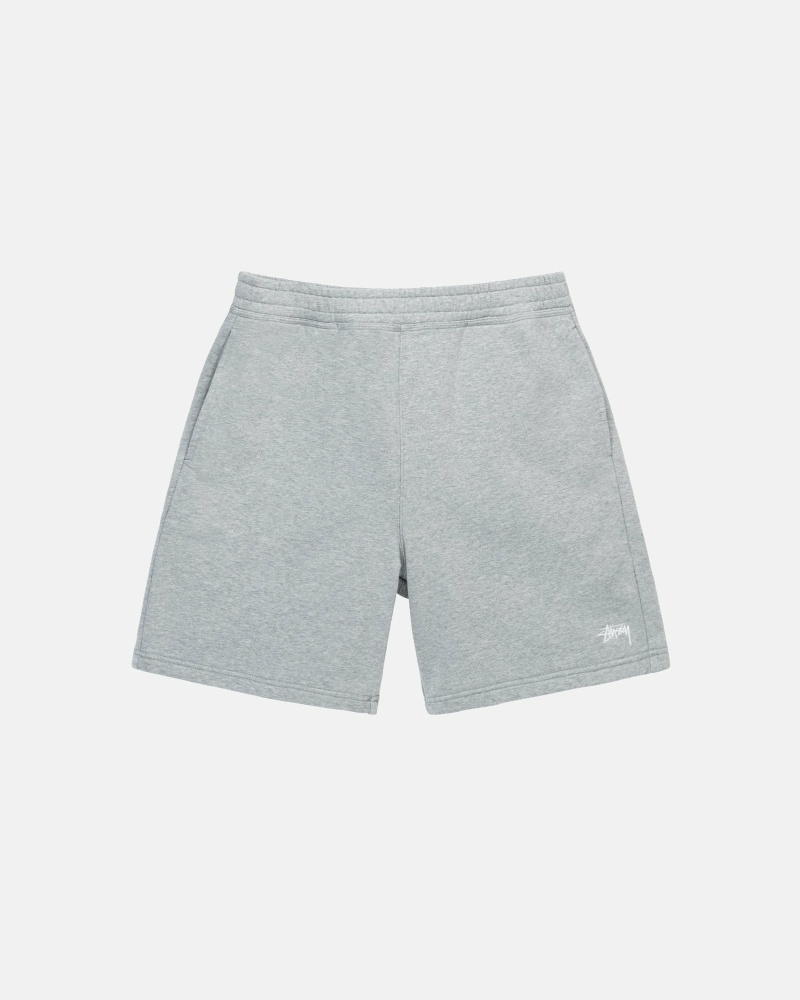 Grey Men\'s Stussy Stock Logo Shorts | AU0000686