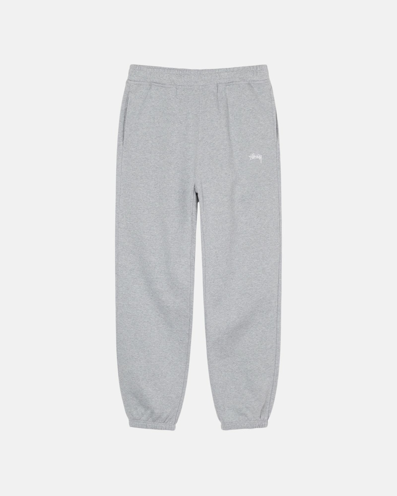 Grey Men\'s Stussy Stock Logo Sweatpants | AU0000888