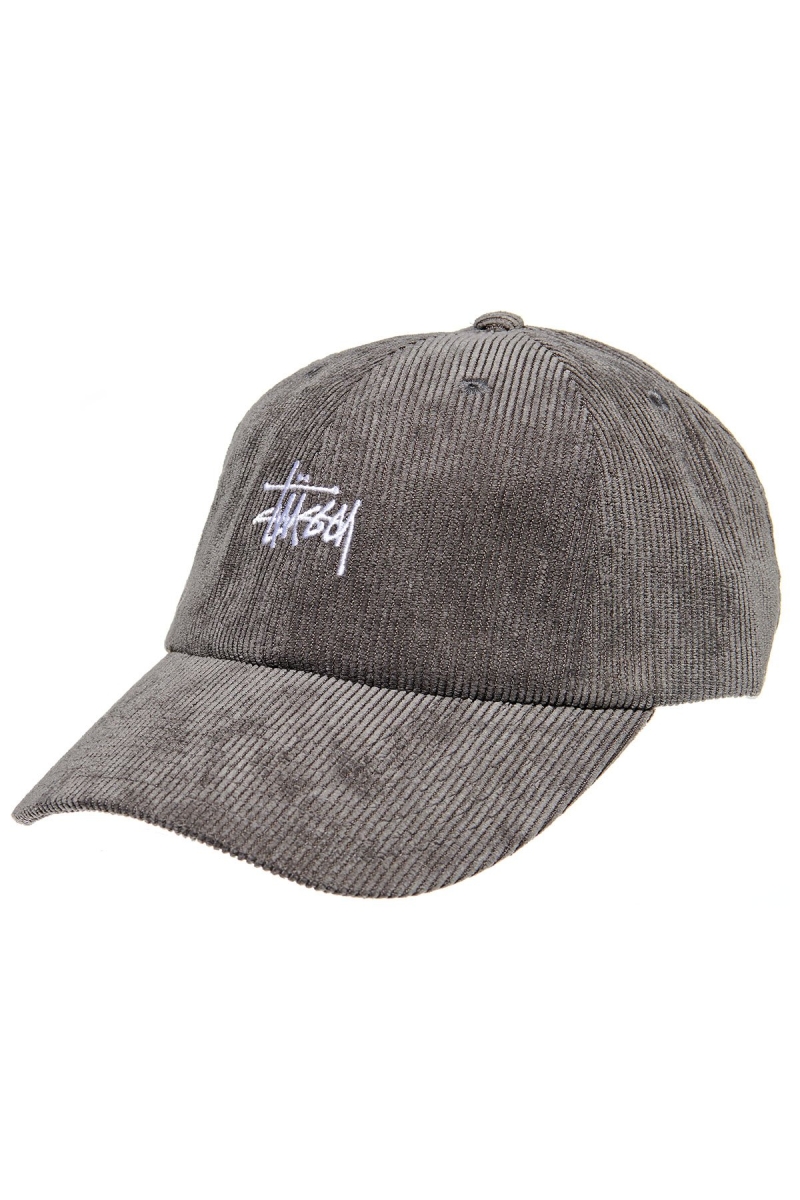 Grey Women\'s Stussy Graffiti Cord Low Pro Hats | AU0000450