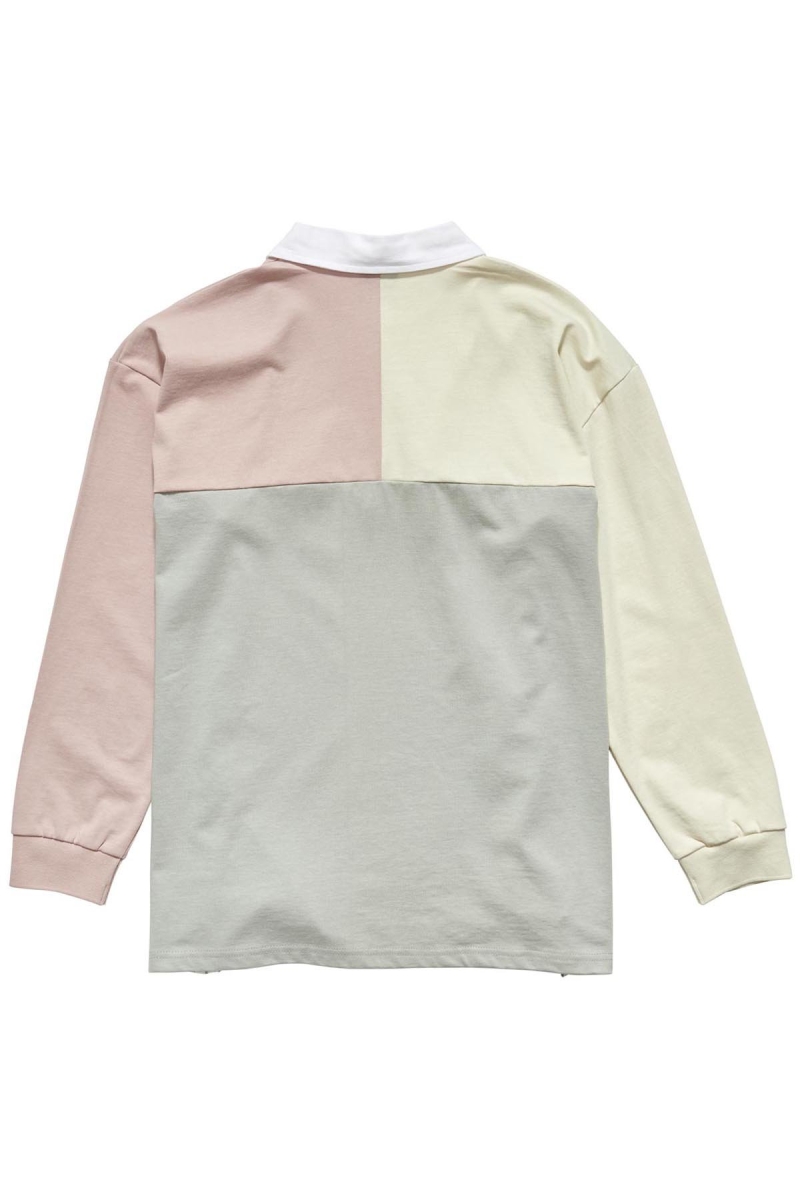 Grey Women's Stussy Hazel Panelled Rugby Shirts | AU0000313