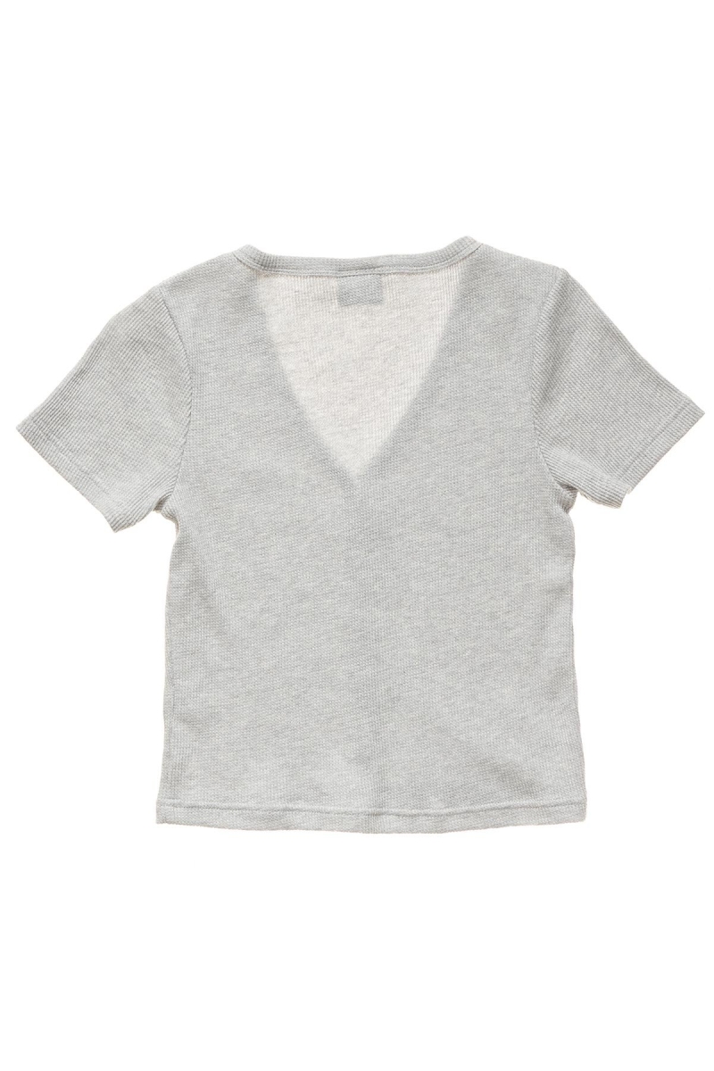 Grey Women's Stussy Hudson Waffle T Shirts | AU0000220