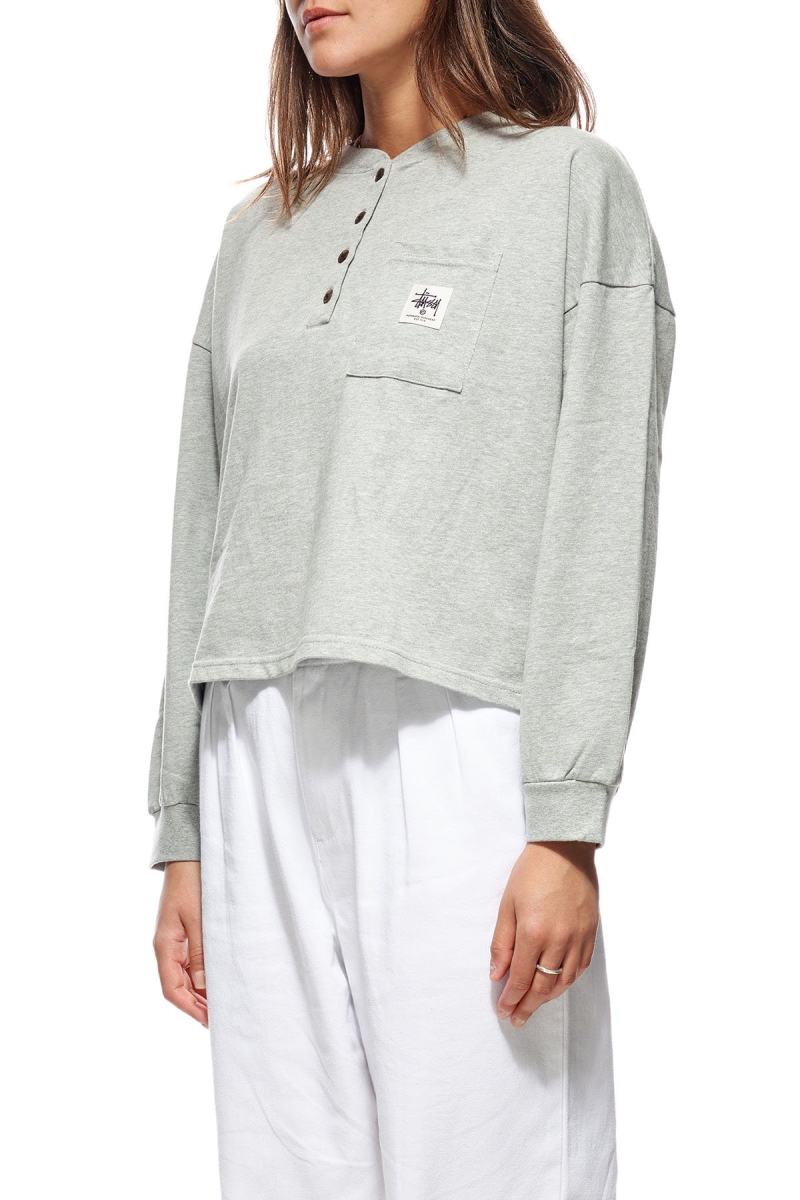 Grey Women's Stussy Jerome Henley Sportswear | AU0000772