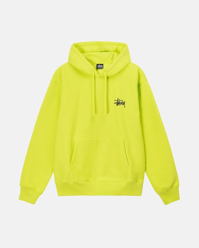 Light Green Men's Stussy Basic Hoodies | AU0000011