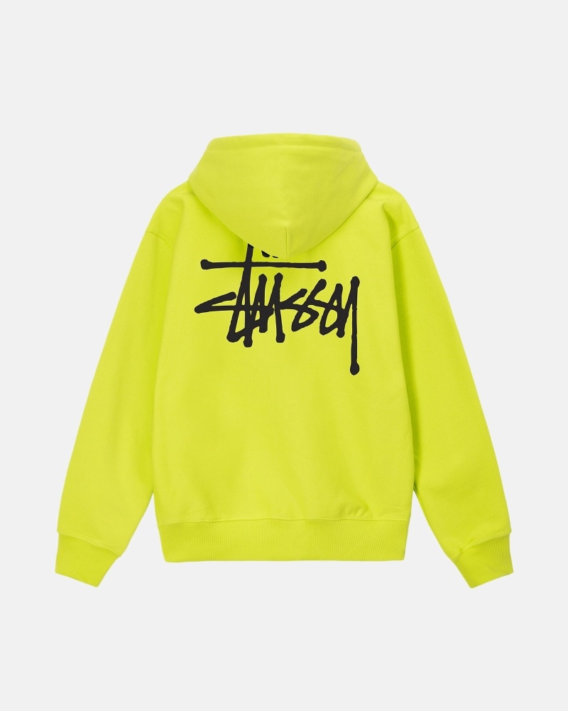 Light Green Men\'s Stussy Basic Hoodies | AU0000011