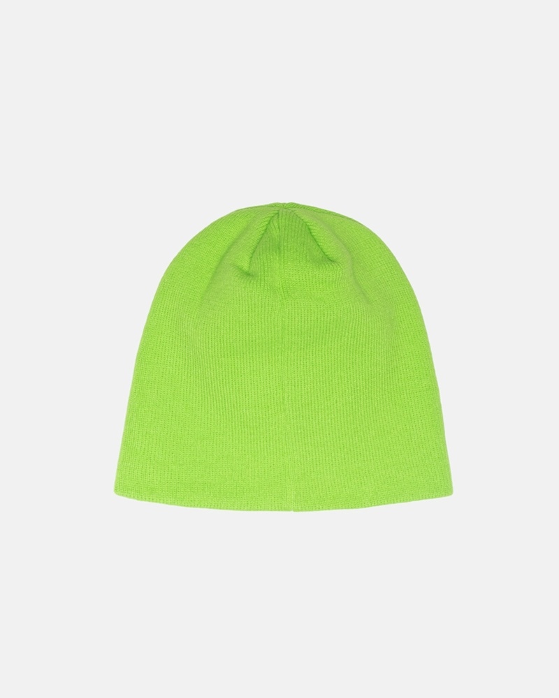 Light Green Men's Stussy Basic Skullcap Beanie | AU0000386