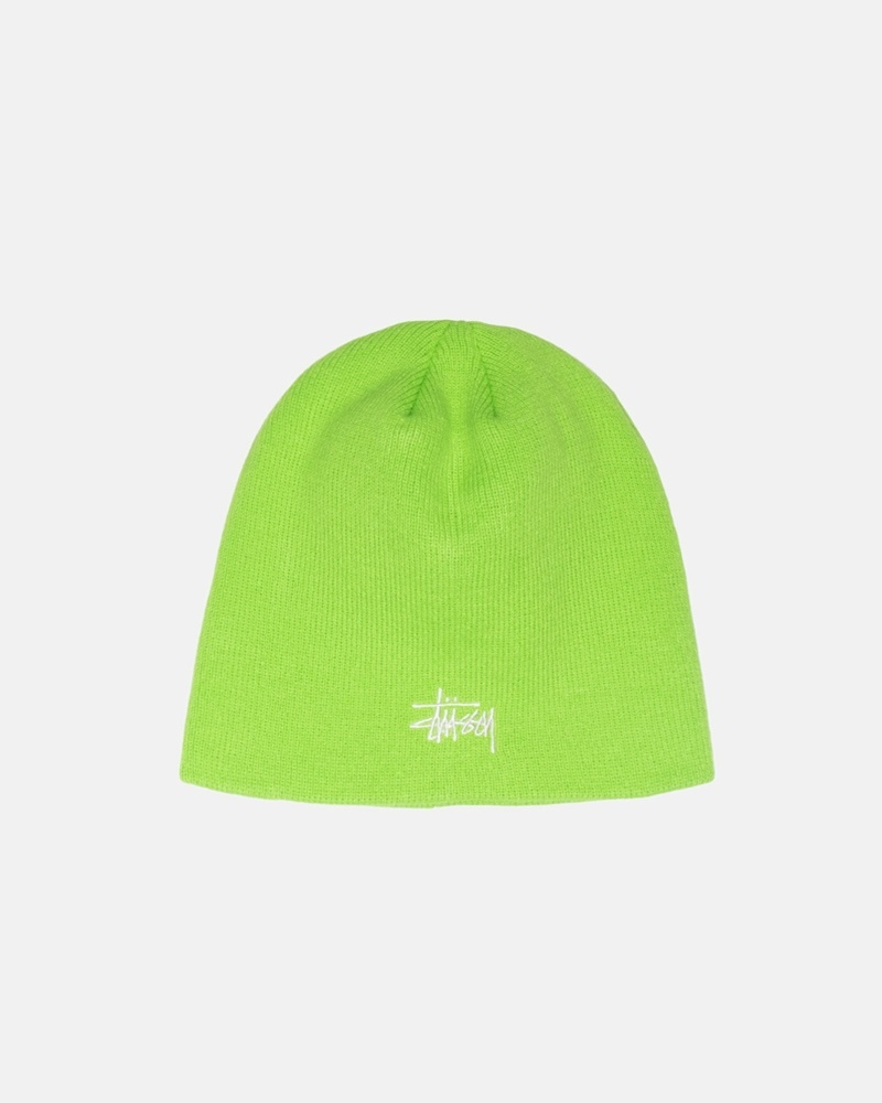 Light Green Men\'s Stussy Basic Skullcap Beanie | AU0000386