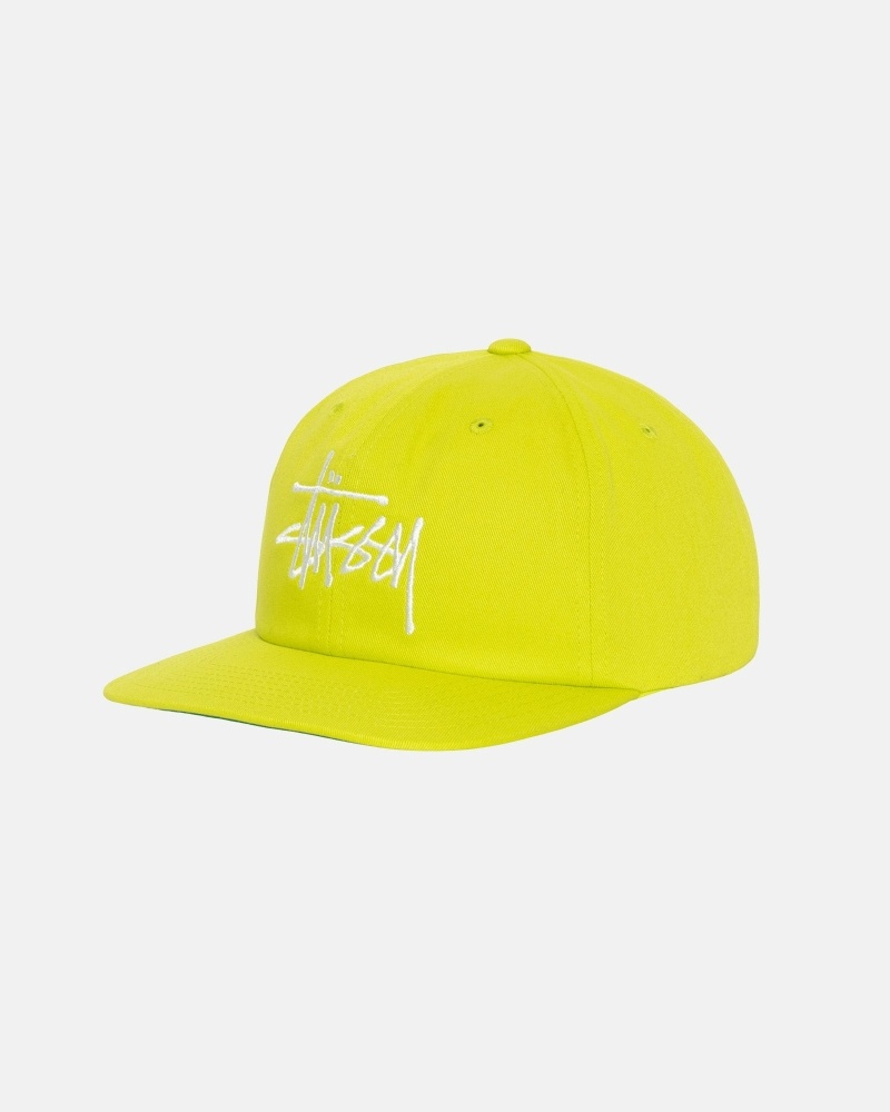 Light Green Men's Stussy Basic Strapback Caps | AU0000396