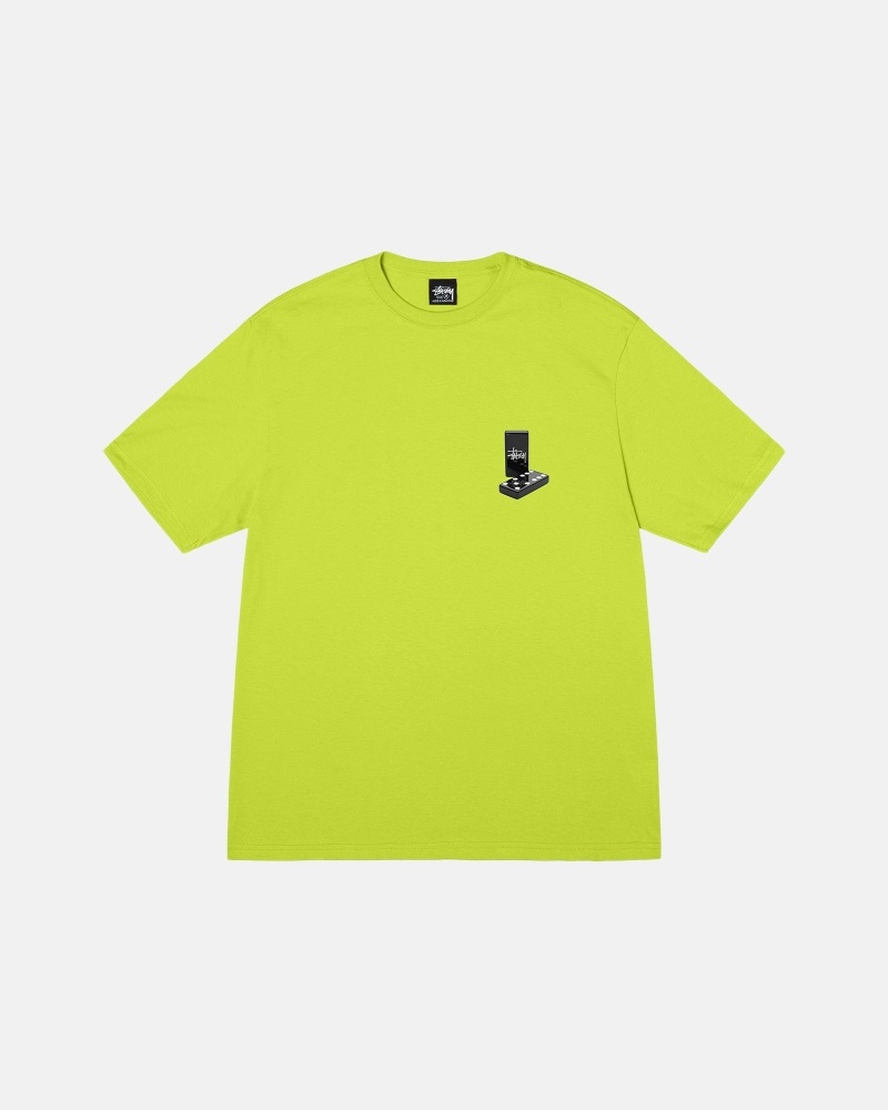 Light Green Men's Stussy Dominoes T Shirts | AU0000163