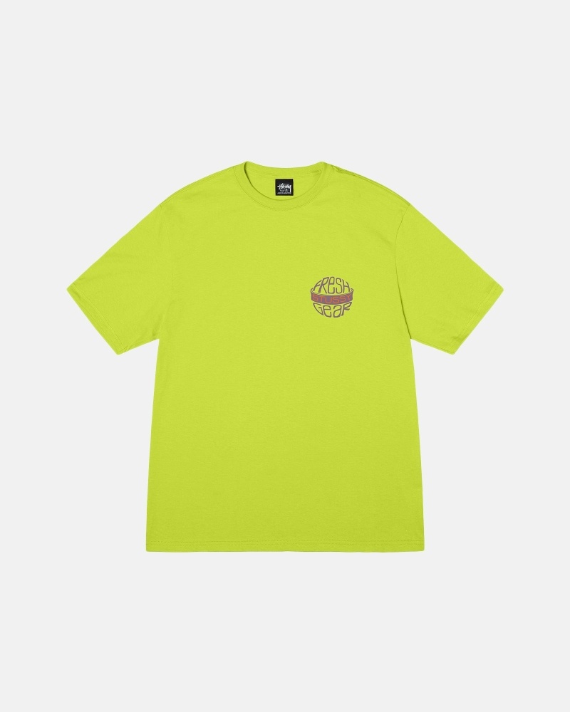 Light Green Men's Stussy Fresh Gear T Shirts | AU0000171